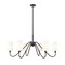 Z-Lite Gianna Chandelier, 6-Light, 46.25 In.W x 20.75 In.H, Matte Black/White 7509-6-46MB - alternate 1